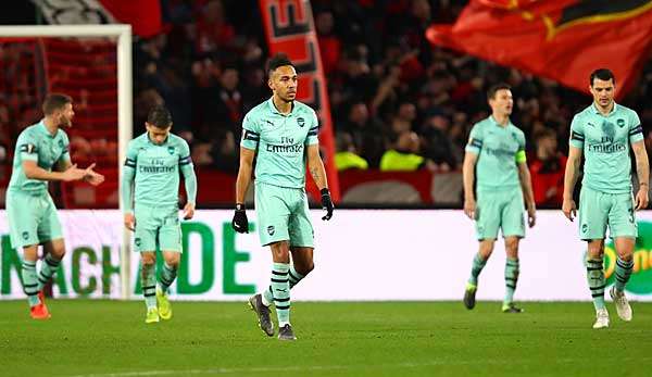 Bedröppelte Gesichter: Der FC Arsenal steht nach dem hinspiel bei Stade Rennes mit dem Rücken zur Wand. 