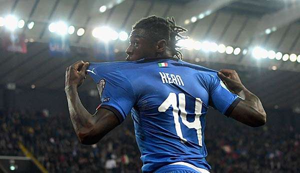 Moise Kean erzielte den entscheidenden Treffer zum 2:0 für Italien im Spiel gegen Finnland. 