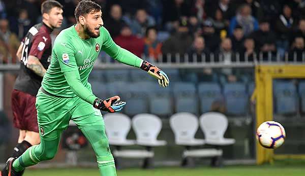 Gianluigi Donnarumma patzte gegen Genua schwer.