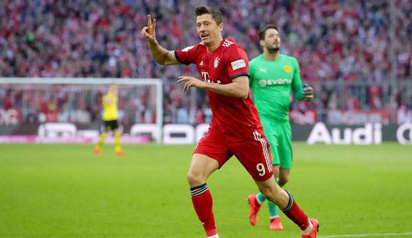 Robert Lewandowski erzielte bislang 35 Tore in der gesamten Spielzeit. 