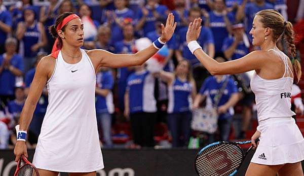 Garcia und Mladenovic gewannen das entscheidende Doppel für Frankreich. 