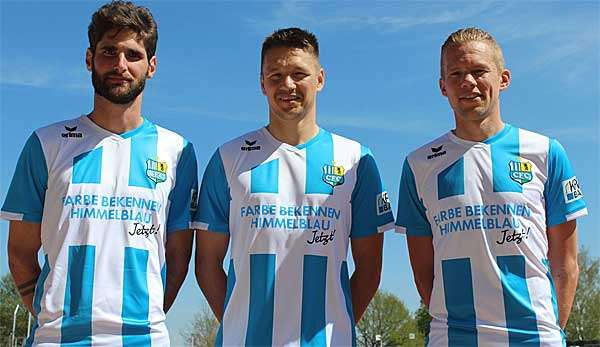 "Farbe bekennen: Himmelblau - jetzt!" - Dieser Slogan wird bis zum Ende der Saison das Heimtrikot des Chemnitzer FC zieren.