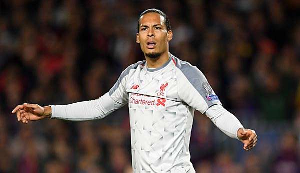 Virgil van Dijk könnte Liverpool gegen Barcelona fehlen. 