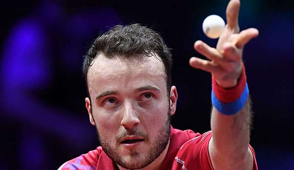 Der Franzose  Simon Gauzy gewann sein Match.