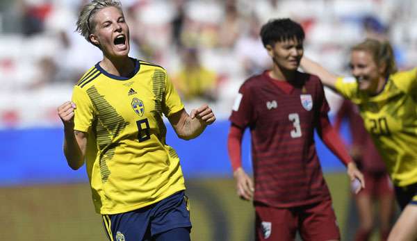 Lina Hurtig sorgte für Schwedens 4:0 gegen Thailand.