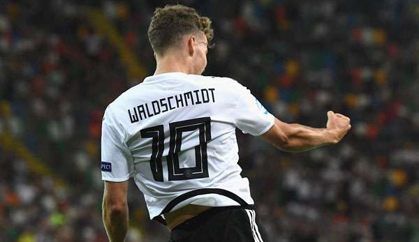 Traf im ersten Gruppenspiel bei der U21-Europameisterschaft in Italien für die DFB-Auswahl: Freiburgs Stürmer Luca Waldschmidt.