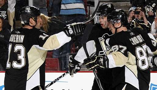 Sidney Crosby und Jewgeni Malkin machten insgesamt neun Punkte für die Penguins