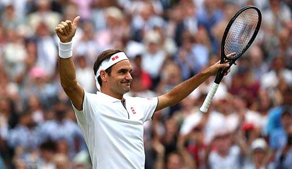 Roger Federer nach seinem Match gegen den Italiener Berrettini.
