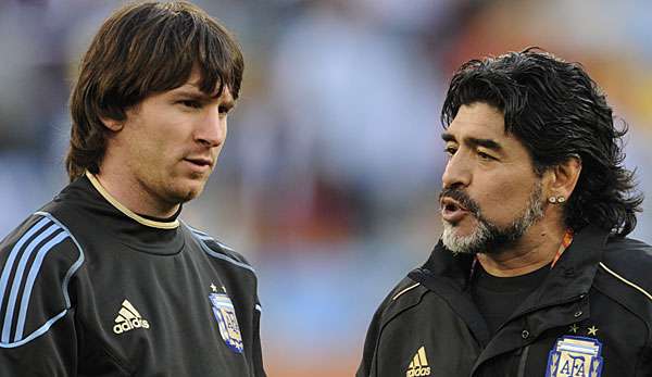 Diego Armando Maradona war einst Lionel Messis Nationaltrainer in Argentinien. 