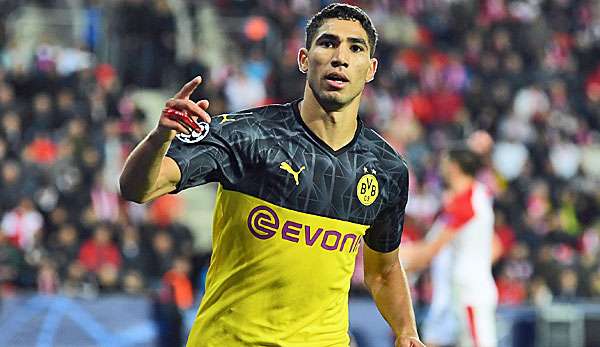 Achraf Hakimi traf doppelt gegen Slavia Prag.