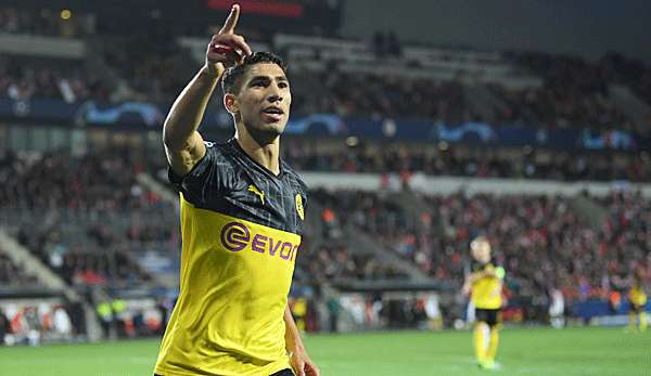 Achraf Hakimi war beim 2:0-Sieg in der Champions League bei Slavia Prag mit zwei Toren der entscheidende Mann