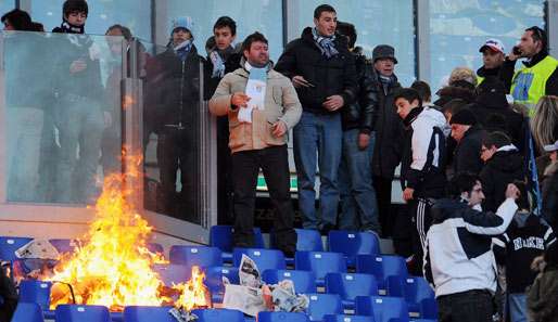 Schon im Spiel gegen Catania Calcio randalierten aufgebrachte Lazio-Fans