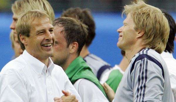 Jürgen Klinsmann und Oliver Kahn vor der WM 2006. 