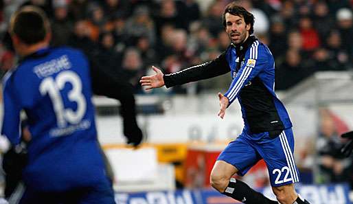 Der König und sein Kronprinz: Ruud van Nistelrooy (r.) und sein Vorlagengeber Robert Tesche