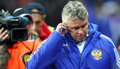 In der Qualifikations-Gruppenphase lag Guus Hiddink mit Russland hinter Deutschland