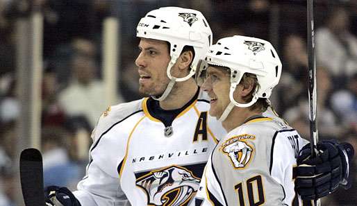 Martin Erat (r.) und Shea Weber trafen für die Nashville Predators