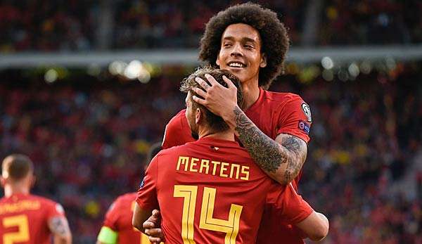 Axel Witsel und Dries Mertens sind mit Belgien bereits fest für die EM 2020 qualifiziert.