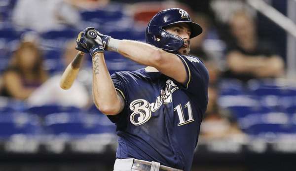 Mike Moustakas spielte in der abgelaufenen Saison für die Milwaukee Brewers.