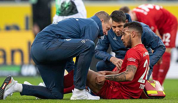 Corentin Tolisso hat sich beim Spiel in Gladbach verletzt.