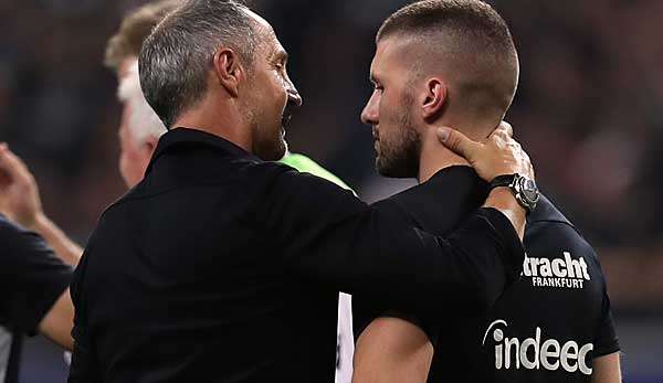 Kamen gut miteinander aus: Eintracht-Trainer Adi Hütter und Ante Rebic.