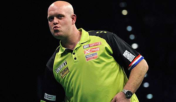 Michael van Gerwen ist Titelverteidiger der Premier League Darts.