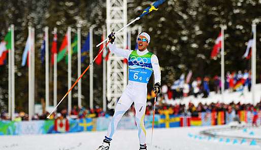 Schweden holte im Staffel-Skilanglauf die Goldmedaille 