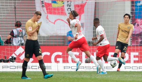 Leipzigs Stürmer Yussuf Poulsen erzielte in der Hinrunde das Siegtor gegen Eintracht Frankfurt