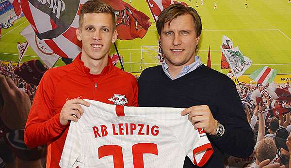 Dani Olmo wurde am Montag in Leipzig vorgestellt.