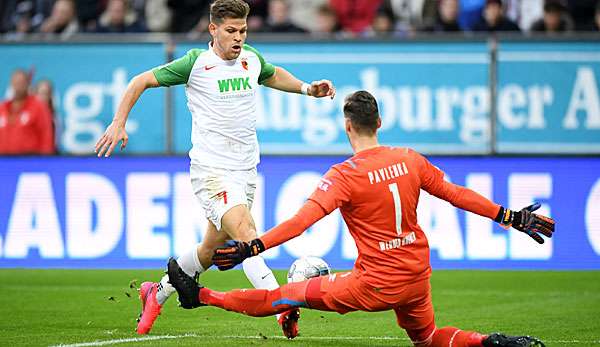 Florian Niederlechner erzielte das 1:1 für den FC Augsburg.