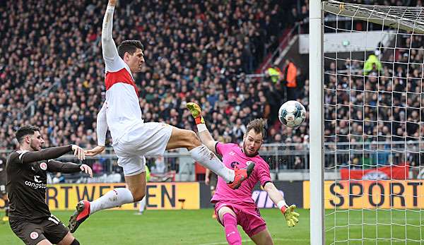 Mario Gomez hat für den VfB bei St. Pauli getroffen.