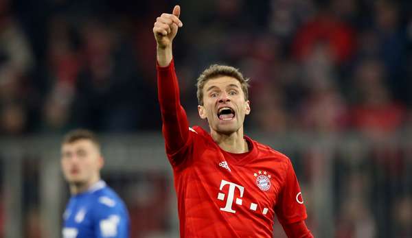 Thomas Müller hat sich mit den Bayern knapp gegen die TSG Hoffenheim durchgesetzt.