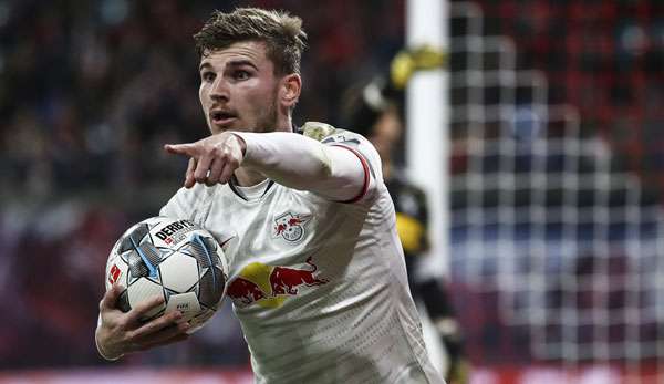 Timo Werner tritt mit RB Leipzig am Sonntag beim FC Bayern an.