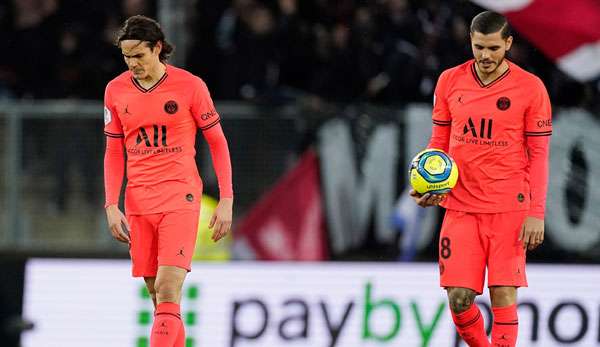 Lange Gesichter nach einem verrückten Spiel bei den PSG-Stars Cavani (l.) und Icardi