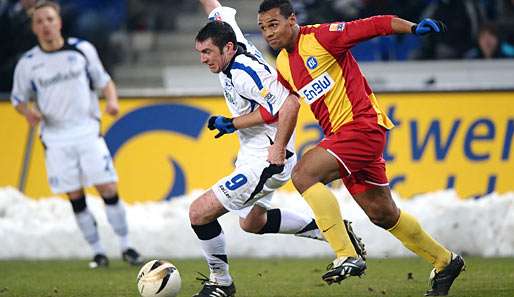 Marvin Matip machte in der Innenverteidigung ein gutes Spiel für den KSC gegen Bielefeld
