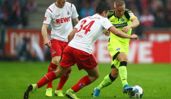 Der 1. FC Köln gewann das Hinspiel gegen Paderborn mit 3:0.