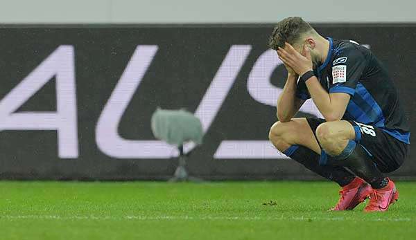 Kaum noch Hoffnung im Abstiegskampf? Dennis Srbeny und der SC Paderborn haben neun Punkte Rückstand auf das rettende Ufer.