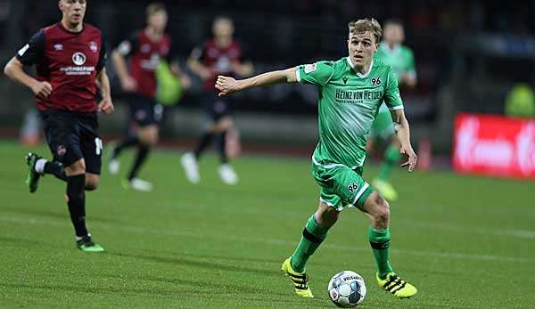 Erzielte vor wenigen Tagen noch den Führungstreffer in der 2. Bundesliga gegen den 1. FC Nürnberg: Timo Hübers von Hannover 96.