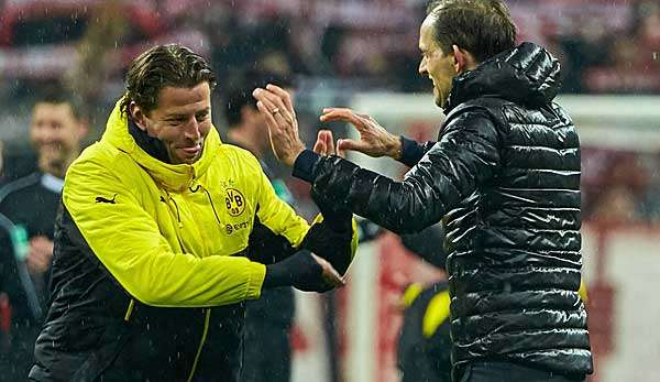 Von 2015 bis 2017 gemeinsam beim BVB aktiv: Roman Weidenfeller und Trainer Thomas Tuchel.