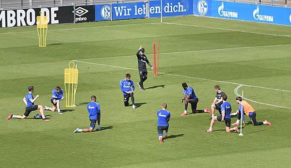 Die Schalke-Profis trainieren aktuell in Kleingruppen.