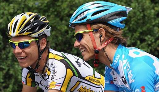 Linus Gerdemann (r.) gewann 2007 seine erste Tour-de-France-Etappe