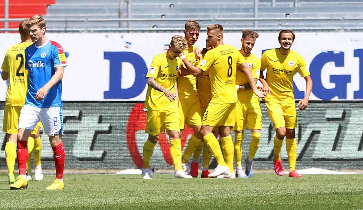 Der Bundesliga so nah: Arminia Bielefeld feierte gegen Holstein Kiel einen Last-Minute-Sieg.