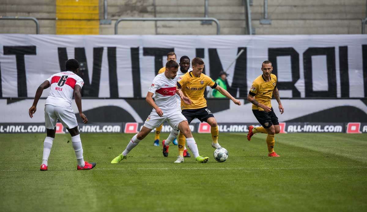 Für Dynamo Dresden war das Spiel gegen den VfB Stuttgart das erste nach der Corona-Pause.