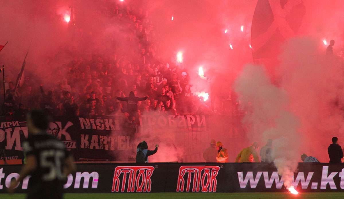 Im Derby von Belgrad kam es zu einigen fragwürdigen Szenen.