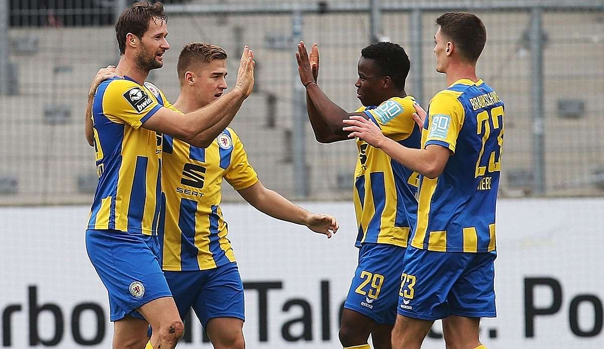 Eintracht Braunschweig gewann das Hinspiel in Großaspach mit 3:1.