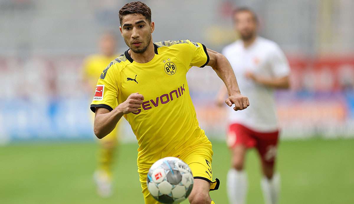 Manchester City beschäftigt sich offenbar mit einer Verpflichtung von Rechtsverteidiger Achraf Hakimi von Real Madrid, der im Rahmen seiner Leihe aktuell bei Borussia Dortmund überzeugen kann.