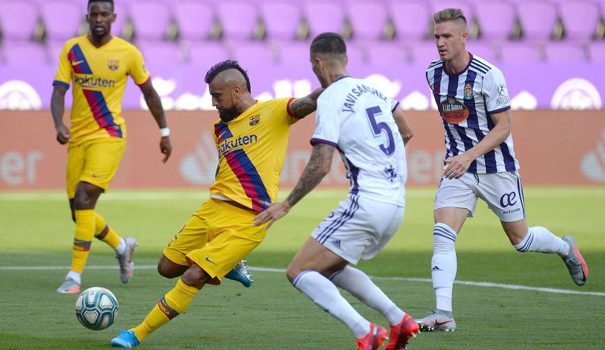 Arturo Vidal schoss Barcelona in Valladolid in Führung.