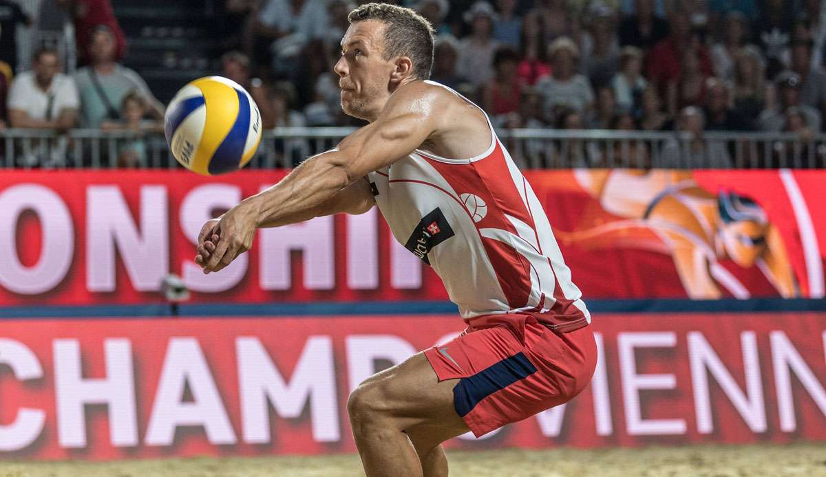 Ivan Perisic nahm im Sommer 2017 am Beachvolleyball-Major im kroatischen Porec teil.