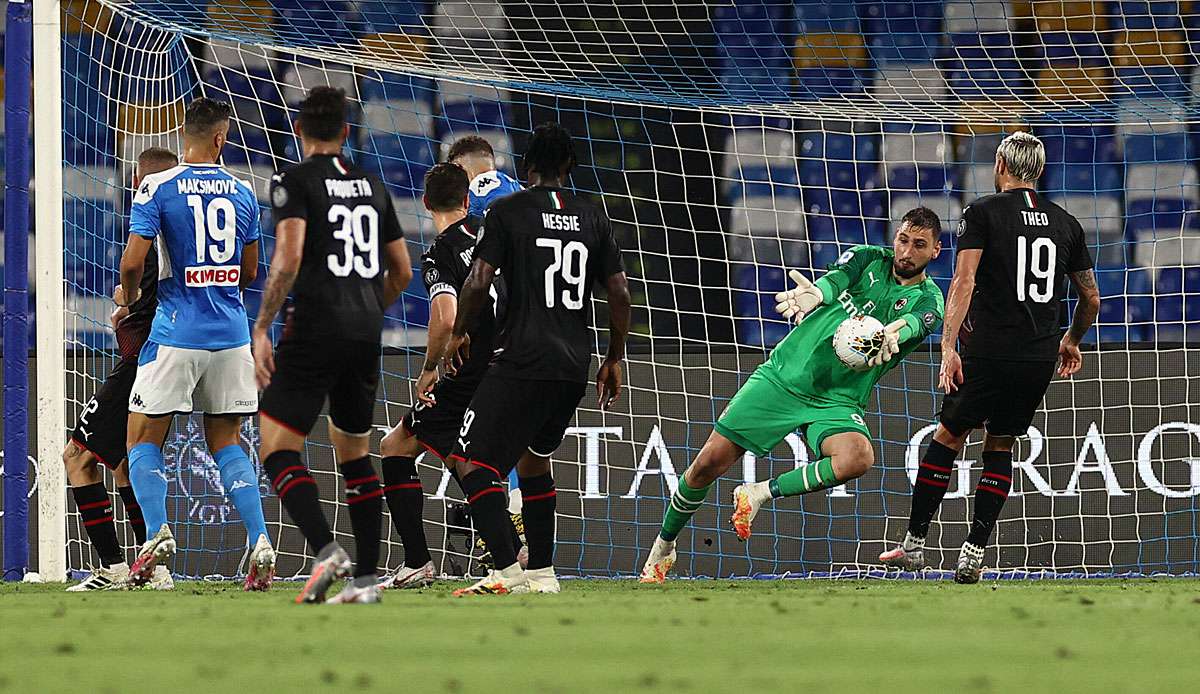 Donnarumma patzte beim Ausgleich durch Giovanni Di Lorenzo.