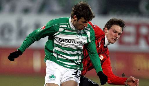 Marco Caliquiri (l.) wechselte 2007 aus Stuttgart nach Fürth