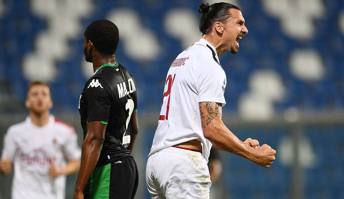 Zlatan Ibrahimovic führte den AC Milan zum Sieg über Sassuolo.